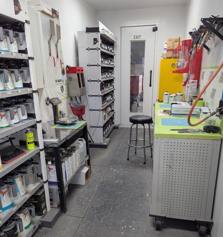 Austins Collision & Custom Bodyworks - paint mixing room